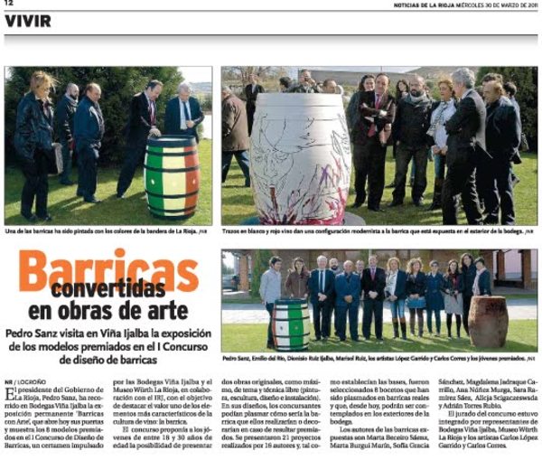 Art and Barrels in the Rioja Newspaper Art and Barrels in the Rioja Newspaper